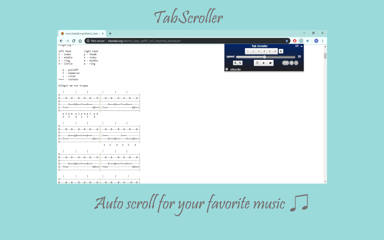 Tab Scroller - Guitar Tab Auto Scroll